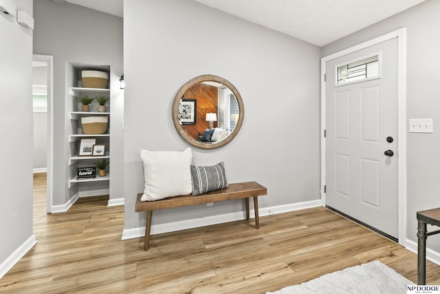 4656 Redick Ave, Omaha, NE 68152 - foyer with light wood-style floors and baseboards