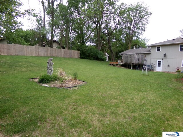 1304 S 4th Ave, Beatrice, NE 68310 - view of yard with a wooden deck