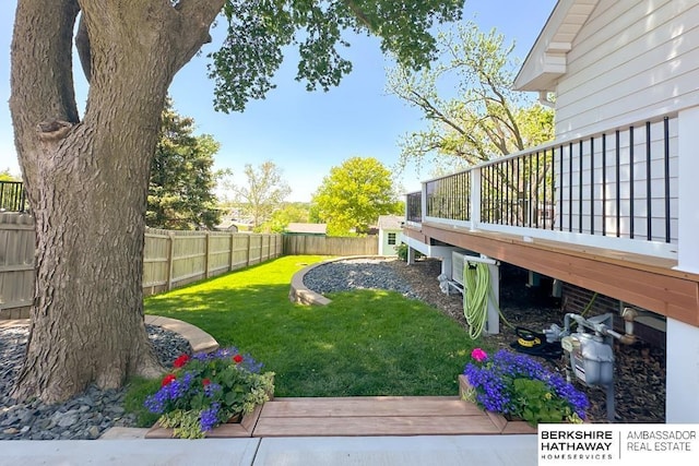 3120 N 205th St, Omaha, NE 68022 - view of yard featuring a deck