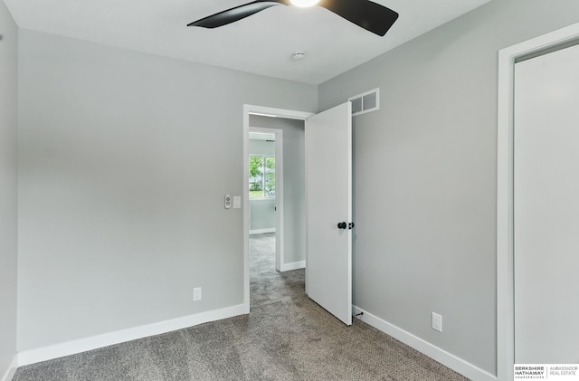 12956 Grand Ave, Omaha, NE 68164 - carpeted spare room with ceiling fan, baseboards, and a smoke detector