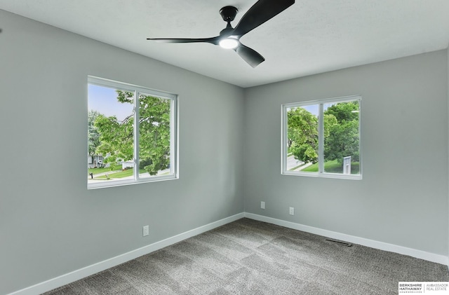 12956 Grand Ave, Omaha, NE 68164 - carpeted empty room featuring baseboards and ceiling fan