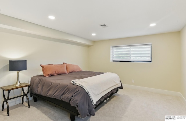 317 N 96th St, Omaha, NE 68114 - bedroom with light carpet, recessed lighting, and baseboards