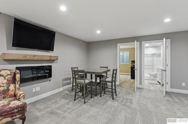 11745 S 113th St, Papillion, NE 68046 - dining area with recessed lighting, carpet floors, and baseboards