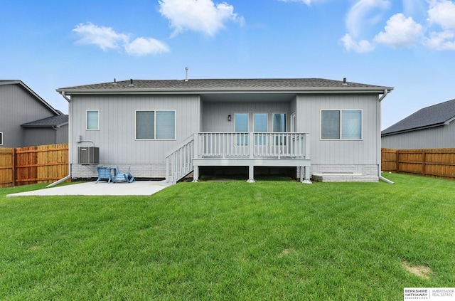 11745 S 113th St, Papillion, NE 68046 - back of house featuring a patio area, central AC, a deck, and roof with shingles