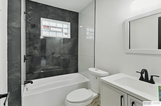 2544 N 64th St, Omaha, NE 68104 - bathroom featuring toilet, bathing tub / shower combination, and vanity