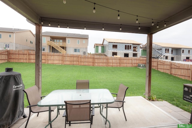 6311 N 169th St, Omaha, NE 68116 - view of patio / terrace featuring a residential view, outdoor dining area, and a grill
