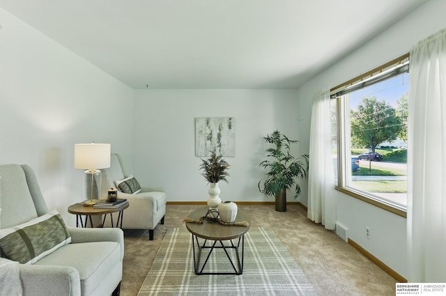 4314 Oak St, Omaha, NE 68105 - living area featuring carpet floors and baseboards