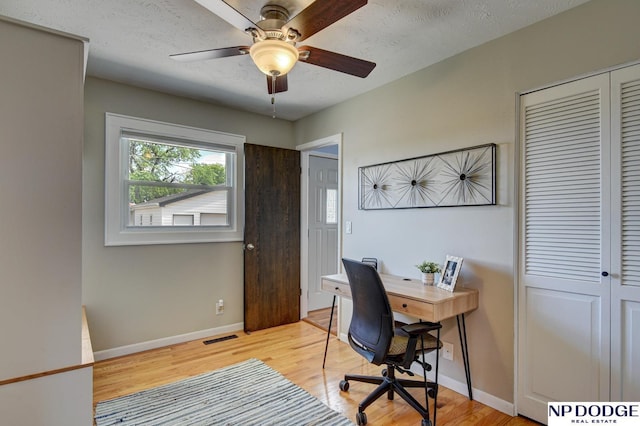 4705 N 95th St, Omaha, NE 68134 - office space with light wood-type flooring, ceiling fan, and baseboards