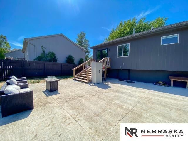 14603 Nebraska Cir, Omaha, NE 68116 - view of patio / terrace with stairway