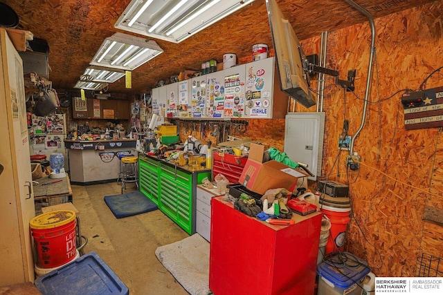 5531 County Road 34, Fort Calhoun, NE 68023 - misc room featuring electric panel and a garage