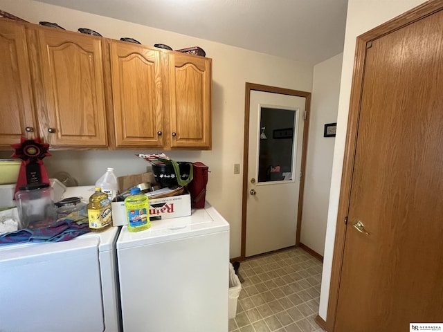901 E 9th St, Valentine, NE 69201 - laundry room with washing machine and dryer and cabinet space