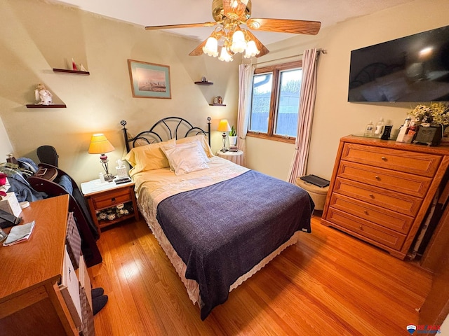 1507 SW 13th St, Lincoln, NE 68522 - bedroom with light wood-style floors and ceiling fan