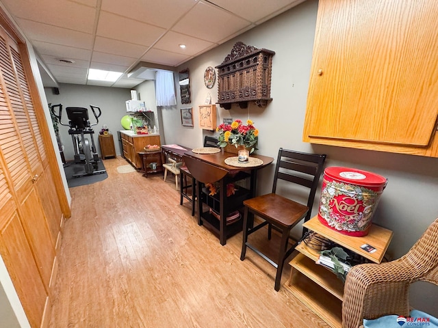 1507 SW 13th St, Lincoln, NE 68522 - dining room with light wood-style floors and a drop ceiling