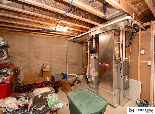 4062 W Gary Gately St, Lincoln, NE 68528 - unfinished basement featuring water heater and heating unit