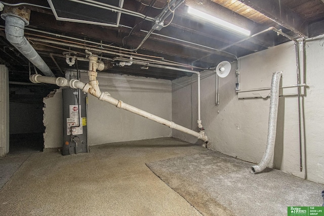 1320 N 40th St, Omaha, NE 68131 - unfinished basement with water heater