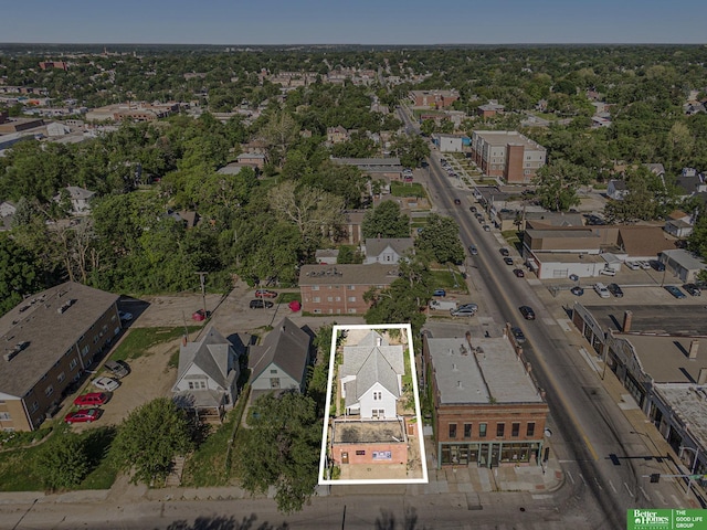 1320 N 40th St, Omaha, NE 68131 - aerial view of property's location featuring property parcel outlined