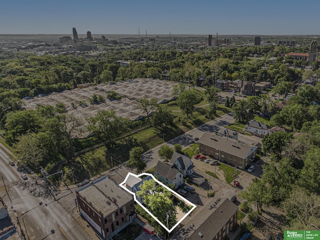 1320 N 40th St, Omaha, NE 68131 - aerial view of property's location with property parcel outlined