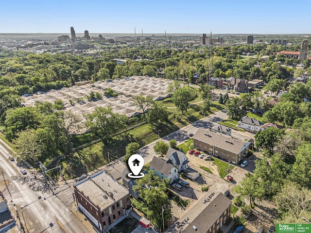 1320 N 40th St, Omaha, NE 68131 - aerial overview of property's location featuring a tree filled landscape