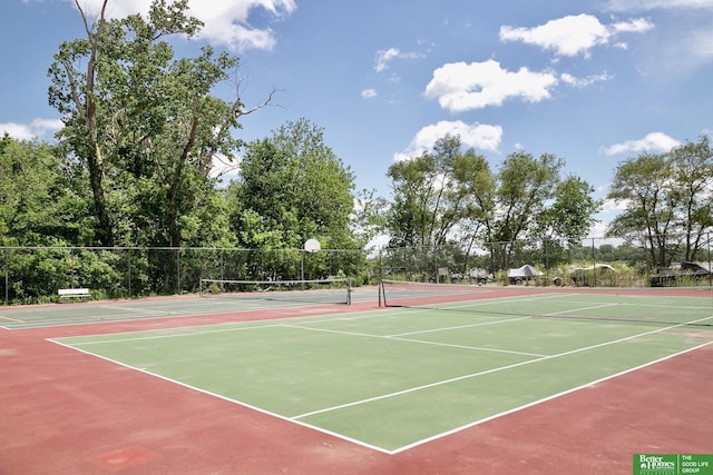 8112 Molokai Dr, Papillion, NE 68046 - view of tennis court featuring community basketball court