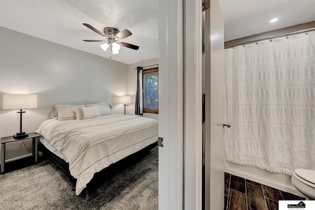 1206 W Ryons St, Lincoln, NE 68522 - bedroom with a ceiling fan, baseboards, and recessed lighting