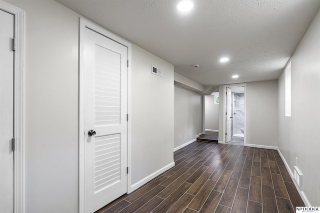 5435 S 18th St, Omaha, NE 68107 - spare room featuring baseboards, recessed lighting, and dark wood-type flooring