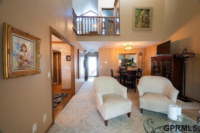 10755 Berry Plz, Omaha, NE 68127 - living room with a high ceiling