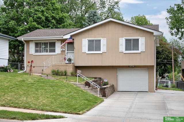 7535 S 76th St, La Vista, NE 68128 - view of front of house featuring an attached garage, driveway, and roof with shingles