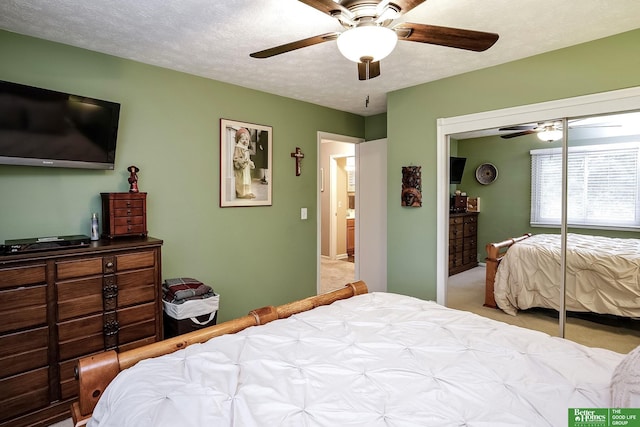 7535 S 76th St, La Vista, NE 68128 - carpeted bedroom featuring ceiling fan and a closet