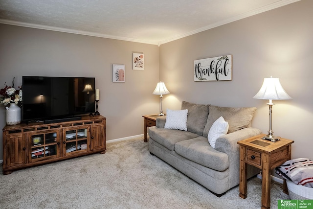 7535 S 76th St, La Vista, NE 68128 - carpeted living room with crown molding and baseboards