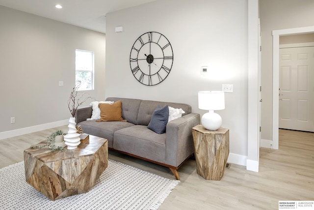 5445 S 51st St, Omaha, NE 68117 - living area with light wood-type flooring, recessed lighting, and baseboards