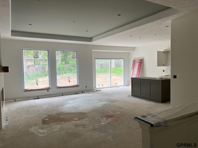 4510 Barksdale Dr, Bellevue, NE 68133 - unfurnished living room with a raised ceiling