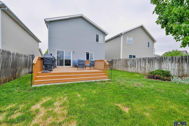 7348 N 19th St, Lincoln, NE 68521 - rear view of property featuring a deck