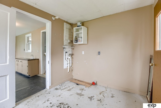 101 Station St, Shelby, IA 51570 - foyer entrance with a drop ceiling and baseboards