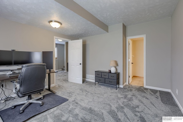 705 Ruby Rd, Papillion, NE 68133 - carpeted office space featuring baseboards and a textured ceiling