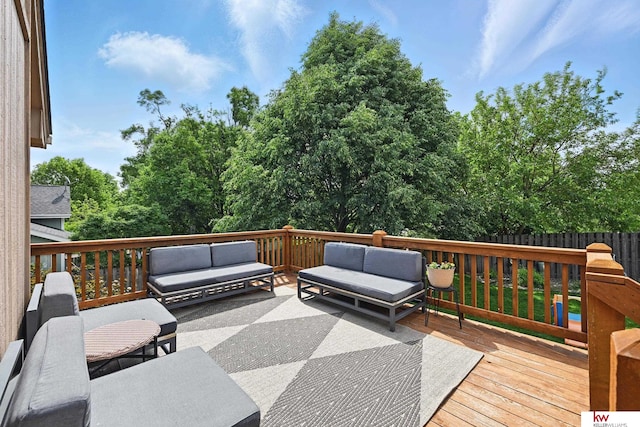 12231 Binney St, Omaha, NE 68164 - deck featuring an outdoor hangout area