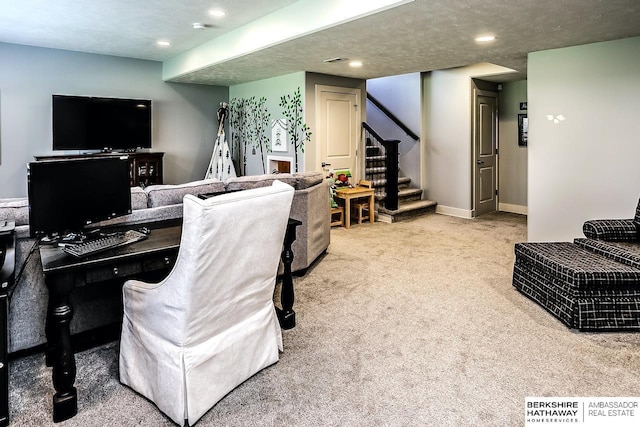 3334 S 188th Ave, Omaha, NE 68130 - carpeted office space with recessed lighting and baseboards