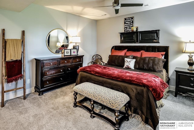 3334 S 188th Ave, Omaha, NE 68130 - bedroom featuring carpet floors, baseboards, and ceiling fan