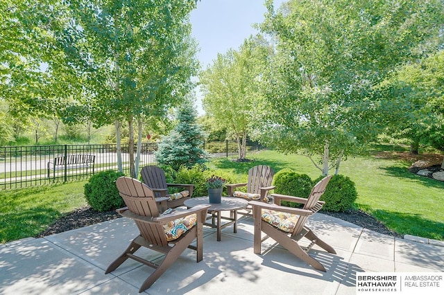 3334 S 188th Ave, Omaha, NE 68130 - view of patio / terrace with view of scattered trees