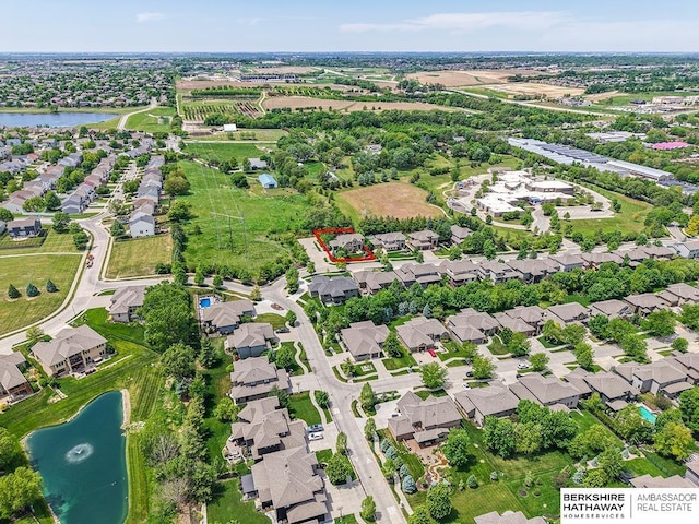 3334 S 188th Ave, Omaha, NE 68130 - aerial view of residential area featuring a nearby body of water