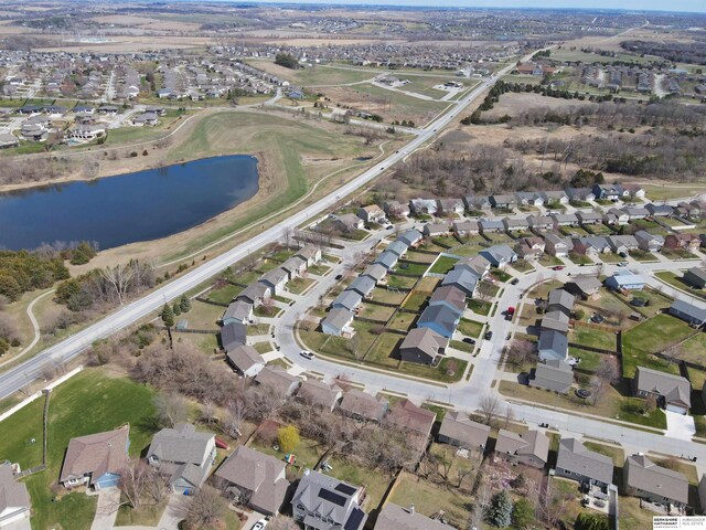 6704 N 149th Ave, Omaha, NE 68116 - aerial overview of property's location featuring nearby suburban area and a nearby body of water