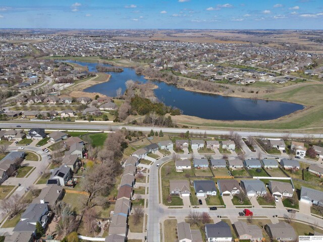 6704 N 149th Ave, Omaha, NE 68116 - aerial view of property's location featuring nearby suburban area and a large body of water