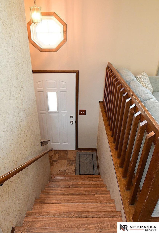 6115 S 115th St, Omaha, NE 68137 - stairs with stone finish floors