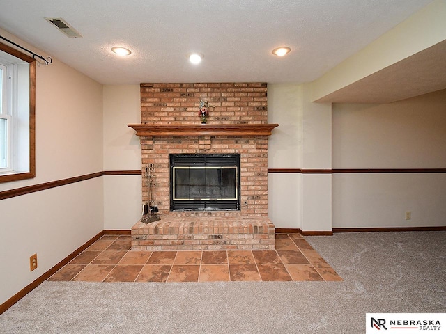 6115 S 115th St, Omaha, NE 68137 - unfurnished living room with carpet flooring, a fireplace, and baseboards