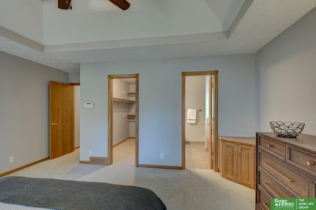 17139 S St, Omaha, NE 68135 - bedroom with light carpet, a walk in closet, a closet, and baseboards