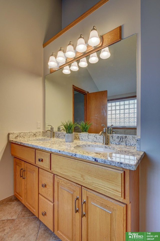 17139 S St, Omaha, NE 68135 - full bath featuring double vanity and tile patterned floors