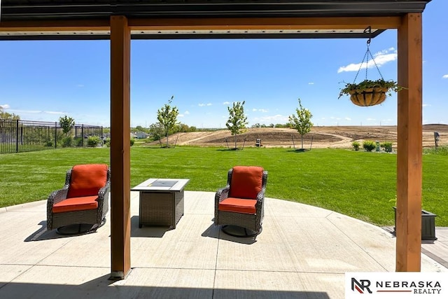 11473 S 189th St, Gretna, NE 68028 - view of patio / terrace featuring a view of rural / pastoral area