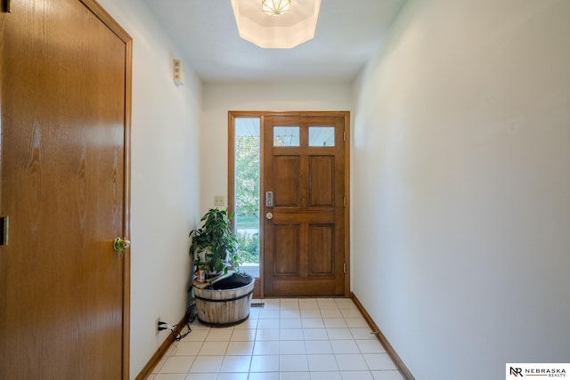 9910 Ohio St, Omaha, NE 68134 - foyer entrance with baseboards and light tile patterned floors