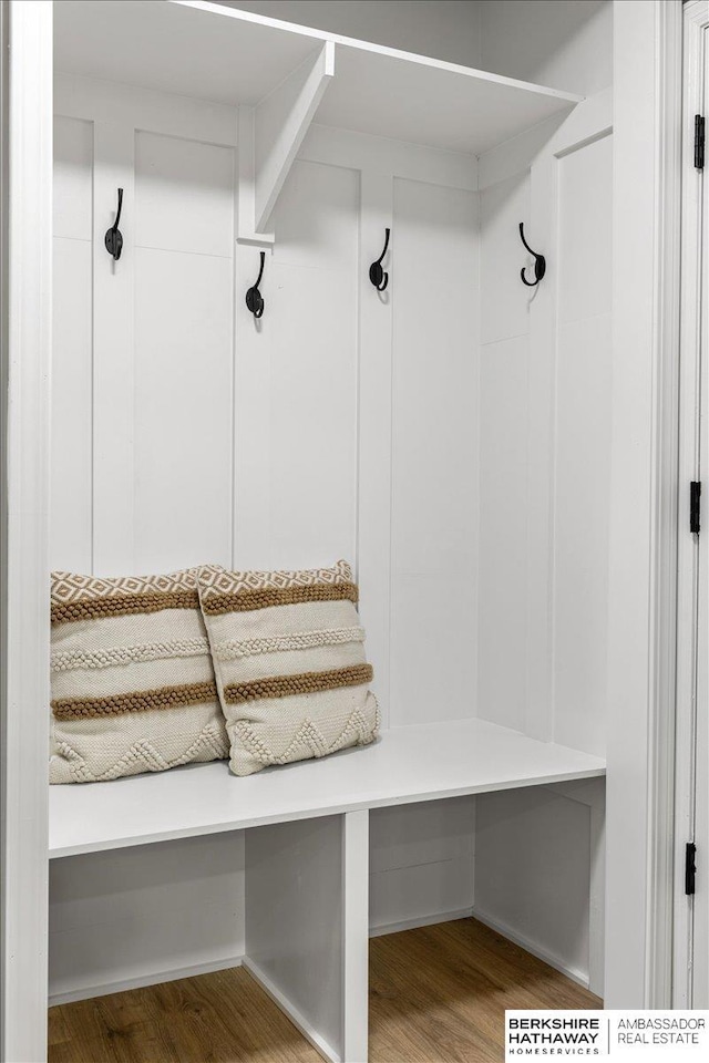 16324 Chicago St, Omaha, NE 68118 - mudroom featuring wood finished floors