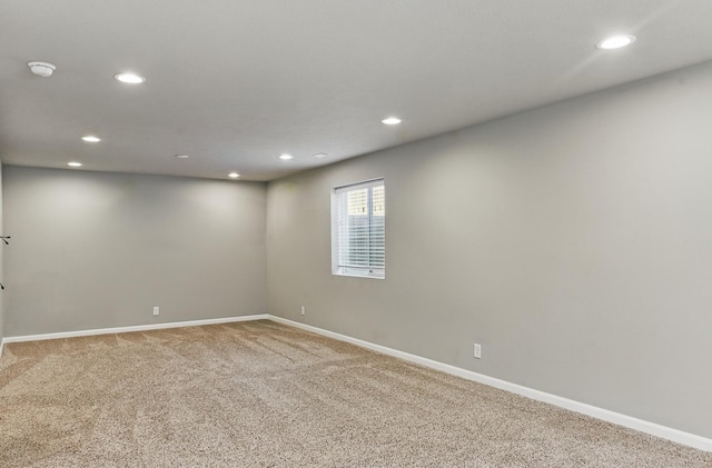 7164 N 167th St, Bennington, NE 68007 - carpeted spare room with recessed lighting, baseboards, and a smoke detector