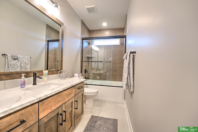 12369 Cooper St, Papillion, NE 68046 - full bathroom with vanity, toilet, and combined bath / shower with glass door
